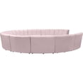 thumbnail image 3 of Meridian Furniture Infinity Pink Velvet 11pc. Modular Sectional, 3 of 4