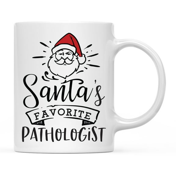 Koyal Wholesale Santa Claus Ceramic Coffee Mug, Santa's Favorite Pathologist