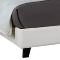 thumbnail image 4 of Amy Queen Size Platform Bed Vegan Faux Leather Upholstery White - Saltoro Sherpi, 4 of 5