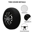 thumbnail image 2 of Logiee Jungle Green Camo USA Flag Print Spare Tire Cover, Universal Wheel Protectors,Waterproof Dust-Proof UV Sun Wheel Tire Cover,Fit for SUV, RV, Travel Trailer, Truck-14 inch, 2 of 6