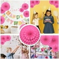 thumbnail image 5 of Hot Pink Hanging Paper Fans Party Decor Round Paper Garlands Wall Background Ceiling Hanging Decor for Birthday Wedding Graduation Kid's Party Supplies, Mix Set of 6pcs$$Electronics Accessories, 5 of 6