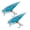 Blue, variant on Whaledi 2Pack Adjustable Double Wing Fishing Lures With Triples Hook Slow Sinking