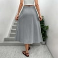 thumbnail image 7 of Kaemgyyd Midi Skirts for Women Summer High Waisted Button up A-Line Skirt Casual Solid Color Flowy Long Skirts for Women, 7 of 7