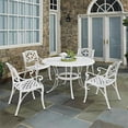 thumbnail image 2 of Homestyles Sanibel Aluminum 5 Piece Outdoor Dining Set in White, 2 of 11