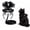 Black, variant on Cat snd Small Dog Harness and Leash Set, Adjustable H-Style Harness with Sheer Bow, Lightweight Dressy Walking Gear-White,S