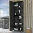 thumbnail image 4 of Miekor Furniture Los Angeles Linen Cabinet, Five Shelves, One Cabinet, Divisions W4US8736, 4 of 7