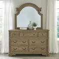 thumbnail image 4 of Liberty Furniture Magnolia Manor Queen Upholstered Bed, Dresser & Mirror - Weathered Bisque, 4 of 5