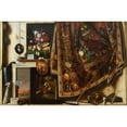 thumbnail image 2 of Cornelius Norbertus Gijsbrechts 18x13 Gold Ornate Wood Frame and Double Matted Museum Art Print Titled - Trompe L’Oeil. a Cabinet in the Artist's Studio (1670 - 1671), 2 of 4