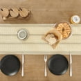 thumbnail image 3 of Boho Table Runner Macrame Farmhouse Woven Cotton Linen Rustic Table Runner with Handmade Tassels for Home Decor Dining Fall Thanksgiving 13x72 inches, 3 of 6