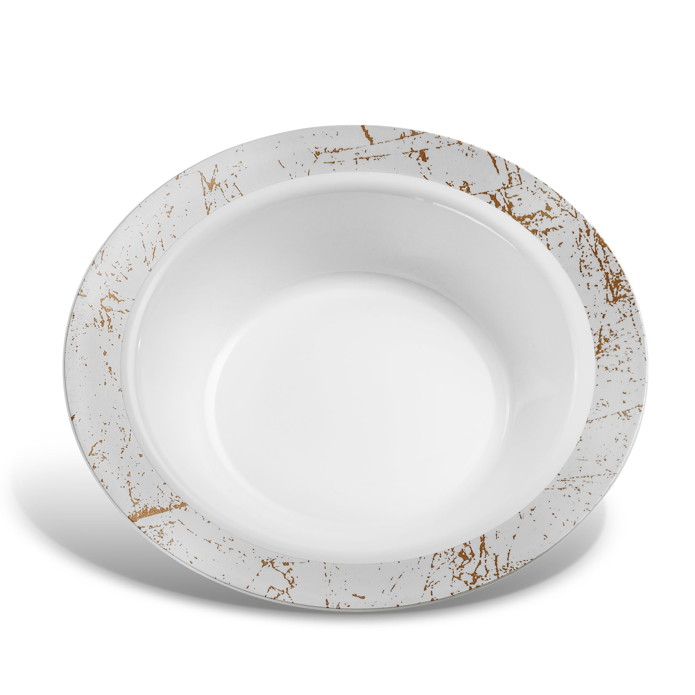 Host & Porter Silver Rim Plastic Soup Bowls, 12oz, 10 Ct, Great for