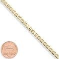 thumbnail image 3 of Miabella 18K Gold Over Sterling Silver Italian 3mm, 4mm Solid Diamond-Cut Mariner Link Chain Bracelet for Men Women, Made in Italy (4mm - Length 7.5 Inches), 3 of 7
