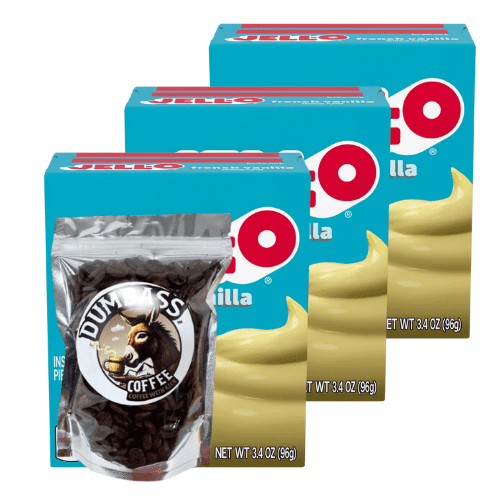Instant Pudding & Pie Filling Mix 3.4 oz Box (Pack of 3) (French Vanilla) with D.A Coffee Beans