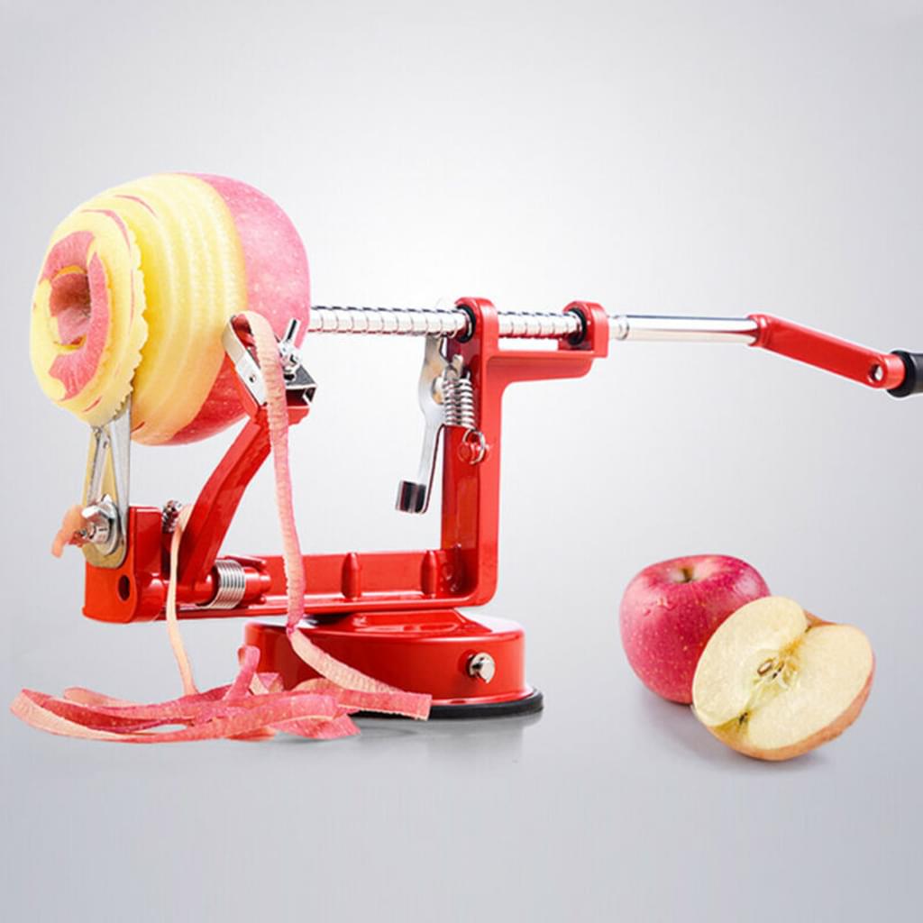 Éplucheur-trancheur-dénoyauteur 3 En 1 Fityle - Manuel, Ventouse, Acier Inox - Pour Pommes, Poires, Pommes De Terre