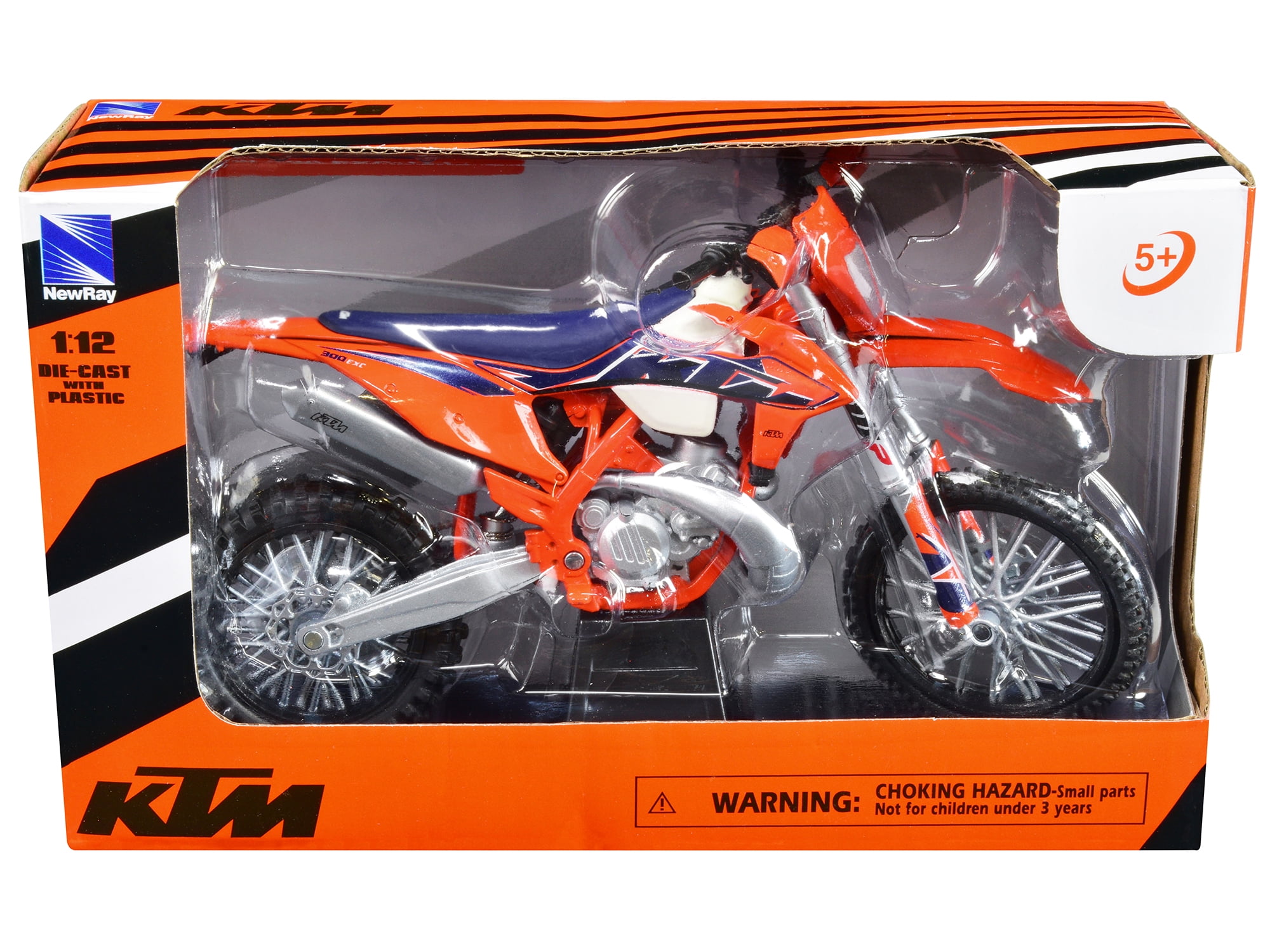 Diecast KTM 300 EXC-TPI Enduro Dirt Bike Motorcycle Orange 1/12 Diecast  Model by New Ray 