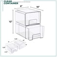 thumbnail image 6 of Sorbus Large Clear Stackable Makeup Storage Drawers, 2-Pack Plastic Pull-Out Organizer Bins, 6 of 7