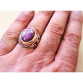 thumbnail image 5 of Purple Copper Turquoise Mens Ring, Natural Copper Turquoise, Silver Jewelry, 925 Silver Ring, Birthday Gift, Heavy Mens Ring, Arabic Design, Ottoman Style Ring, Christmas, Turkey Mens Signet Ring, 5 of 6