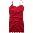 thumbnail image 1 of Aeropostale Womens Solid Classic Lace Cami Tank Top, Rojo, Mediano, 1 of 1