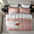 thumbnail image 4 of Virtu 3-Piece Duvet Cover Set, Soft Prewashed Bedding Set Full with Pillow Shams, Blush Pink, 4 of 8