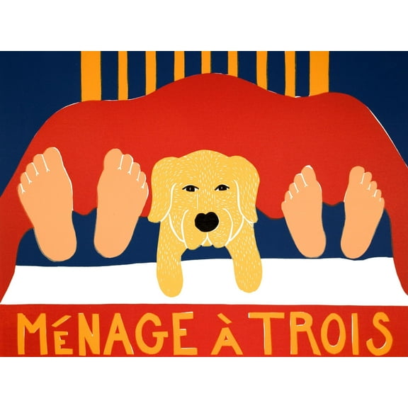 Art.com Menage Yell Giclee Print by Stephen Huneck, 32" x 24"