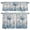 Blue, variant on 3 Piece Kitchen Curtains and Valances Set Blue Coastal Crabs Cafe Curtains 24 Inch Length Summer Ocean Sea Starfish Coral Shells Valance & Tier Curtain for Living Room Bedroom 54"x18"+27"x24"*2