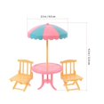 thumbnail image 2 of Mini Beach Chair Dolly House Accessories for Playing 2Sets with Sunshade, 2 of 5