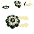 thumbnail image 6 of yotijay Decorative Rhinestone Button Cover DIY Decoration Clip on for Dress Suit Hat gold dark green, 6 of 9