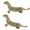 2pcs, variant on Weasels Figurines Decors Metal Statue Decorative Objects Table Centerpieces Decoration for Living Room,Bookshelf