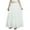 White, variant on Bimba Women's Casual Wear Solid Crinkle Tiered Cotton Wrap Skirt- White
