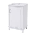 thumbnail image 2 of Jivora Modern Bathroom Vanity with Ceramic Sink, Storage, Shelves, Wood, White, 2 of 10