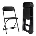 thumbnail image 3 of 5 Pack Plastic Folding Chair, Portable Patio Chairs, Stackable Commercial Seat with Steel Frame, 260lbs Weight Capacity, Fold up Event Chairs, for Office Wedding Party Picnic Kitchen, 3 of 10