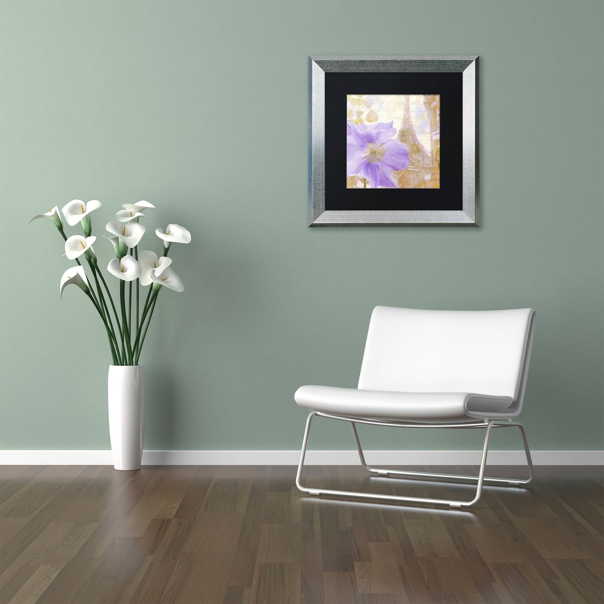 Trademark Fine Art "Purple Paris II" Canvas Art by Color Bakery Black Matte, Silver Frame