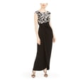 thumbnail image 1 of CONNECTED APPAREL Robe Maxi Formelle à Manches Courtes Noires pour Femmes Petites 8P, 1 of 4