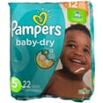 thumbnail image 1 of Pampers Baby Dry Diapers, Size 5, 22 Diapers, 1 of 1