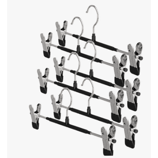 20pc Xtellar Perchas Para Ropa Ajustable Color Negro