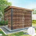 thumbnail image 6 of Outdoor Curtains for Patio Waterproof, Vintage Wood Grain Outdoor Privacy Panels Grommet, Country Wooden Board Brown Blackout Outside Curtains for Porch/Cabana/Pergola/Gazebo 54"x95", 2 Panels, 6 of 8