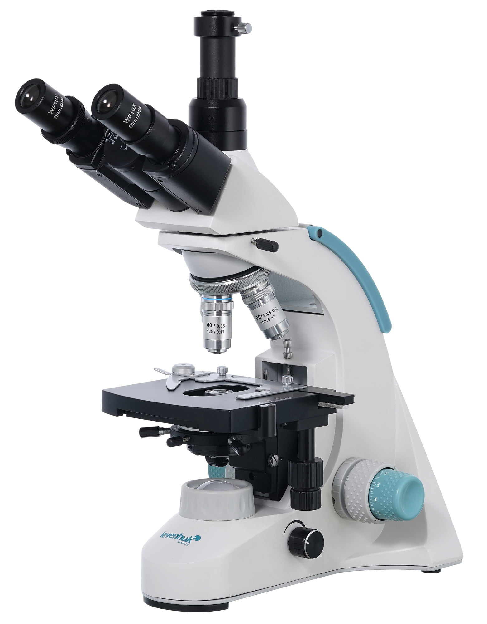 Image of Levenhuk 950T DARK Trinocular Microscope on Walmart