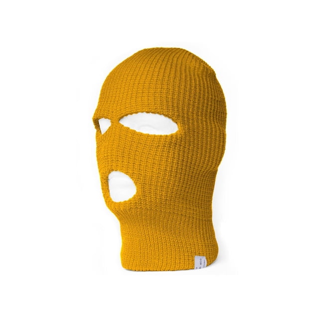 TopHeadwear 3-Hole Ski Face Mask Balaclava, Yellow