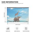 thumbnail image 3 of Cauagu Elephant Giraffe for Tyvek Makeup Bag,Reusable Travel Cosmetic Bag Women Organizer Toiletry Bag Birthday,Gifts for Women Girlfriend Mom Teacher 6.5’’*8.9’’, 3 of 7