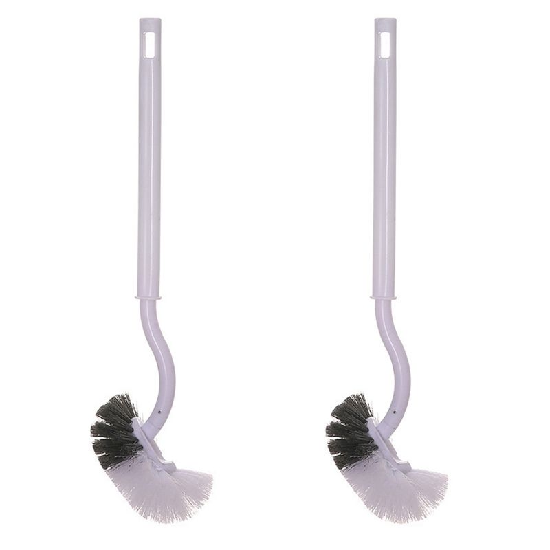 SJENERT Bathroom Toilet Brush, Curved Design Oblique Angle Cleaning
