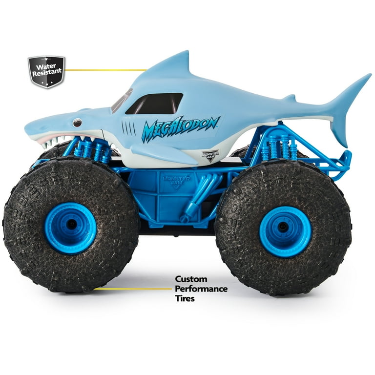  Monster Jam, Official Mega Megalodon All-Terrain Remote Control  Monster Truck for Boys and Girls, 1:6 Scale, Kids Toys for Ages 4-6+ :  Sports & Outdoors