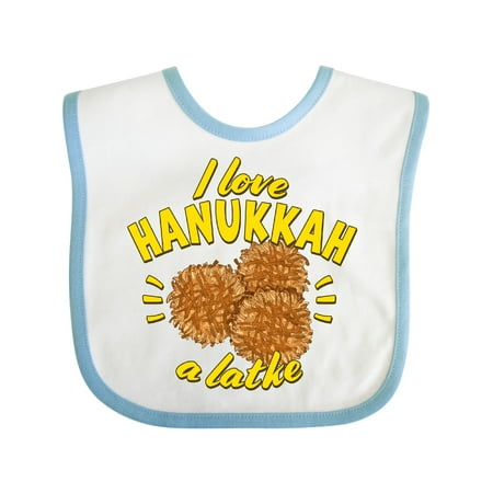 

Inktastic I Love Hanukkah a Latke Boys or Girls Baby Bib