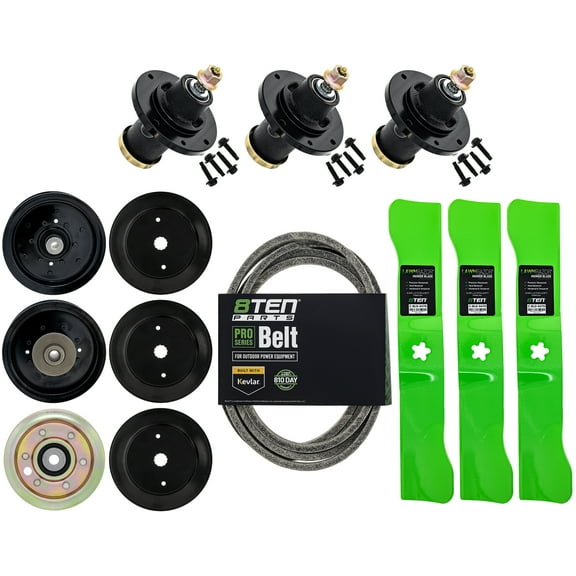 8TEN Blade Spindle Belt idlers Kit for Husqvarna Z248F 48-inch 588811002 MK1013988