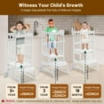 thumbnail image 2 of Toddler Standing Tower - Adjustable Height Toddler Kitchen Stool Helper - Kids Kitchen Step Stool for Learning with Removable Safety Railing White, 2 of 16