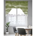 thumbnail image 5 of Sage Green Marble Swag Valance for Windows 56'' x 36'', Abstract Wave Lines Gradient Light Filtering Kitchen Curtains Valances for Bathroom/Living Room/Bedroom/Café, Rod Pocket Curtain Panel, 5 of 6