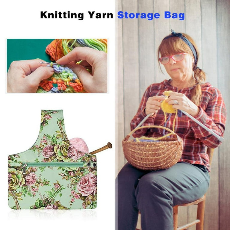 Knitting Basket | Amish Wicker Yarn Storage & Organizer