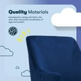 thumbnail image 2 of Serta Scarlett Modern Mid-Back Office Chair Velvet Fabric Silver Metal Base Blue, 2 of 10