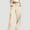 Beige, variant on QUNYINEY Palazzo Cargo Pants Women High Waisted Gray Casual Wide Leg Slacks Elastic Waist with Pockets Drawstring Loose Fit Lounge Outfits for Women