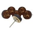 thumbnail image 3 of IBA Indianbeautifulart Brown Engraved Knobs Wooden Wardrobe Knobs Cabinet Drawer Pull 10 Pcs, 3 of 3
