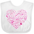 thumbnail image 3 of Inktastic Valentine words in pink Boys or Girls Baby Bib, 3 of 4