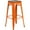 Orange, variant on Flash Furniture Lily 30" High Backless Orange Metal Barstool with Square Wood Seat